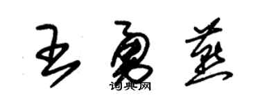 朱锡荣王勇燕草书个性签名怎么写