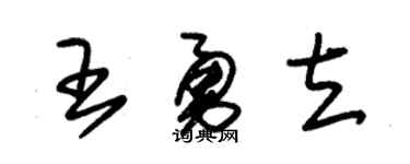 朱锡荣王勇立草书个性签名怎么写