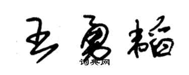 朱锡荣王勇韬草书个性签名怎么写