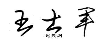 朱锡荣王士军草书个性签名怎么写