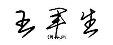 朱锡荣王军生草书个性签名怎么写