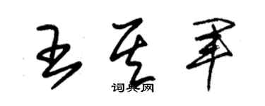 朱锡荣王其军草书个性签名怎么写