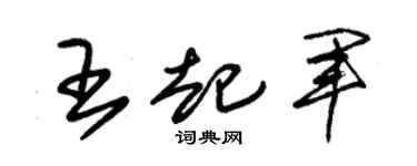 朱锡荣王起军草书个性签名怎么写