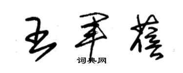 朱锡荣王军蓓草书个性签名怎么写