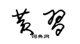 朱锡荣黄习草书个性签名怎么写