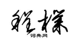 朱锡荣程朴草书个性签名怎么写