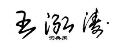 朱锡荣王泓涛草书个性签名怎么写