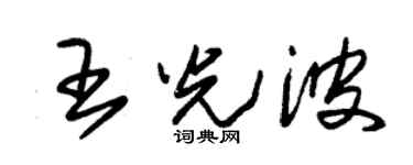 朱锡荣王光波草书个性签名怎么写