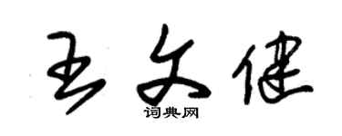 朱锡荣王文健草书个性签名怎么写