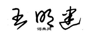 朱锡荣王明建草书个性签名怎么写