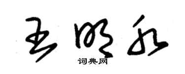 朱锡荣王明水草书个性签名怎么写