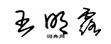 朱锡荣王明露草书个性签名怎么写