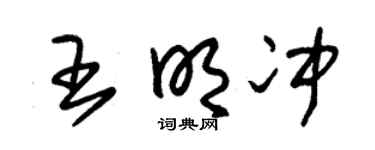 朱锡荣王明冲草书个性签名怎么写