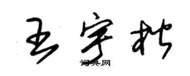 朱锡荣王宇楷草书个性签名怎么写