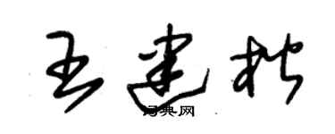 朱锡荣王建楷草书个性签名怎么写