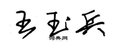 朱锡荣王玉兵草书个性签名怎么写