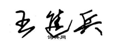 朱锡荣王进兵草书个性签名怎么写