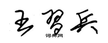 朱锡荣王习兵草书个性签名怎么写