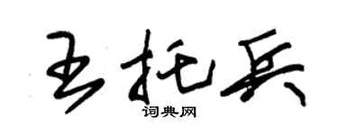 朱锡荣王托兵草书个性签名怎么写