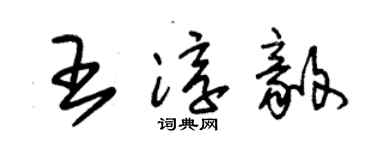 朱锡荣王淳毅草书个性签名怎么写