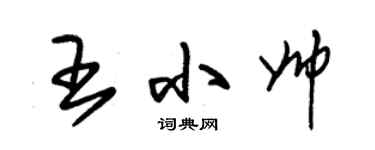 朱锡荣王小帅草书个性签名怎么写