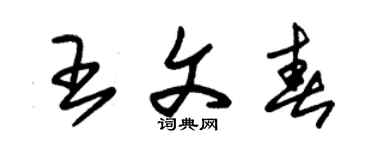 朱锡荣王文春草书个性签名怎么写