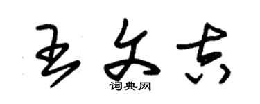 朱锡荣王文吉草书个性签名怎么写