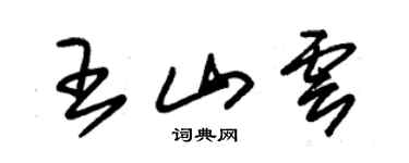 朱锡荣王山云草书个性签名怎么写