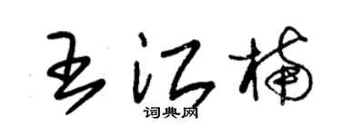 朱锡荣王江楠草书个性签名怎么写