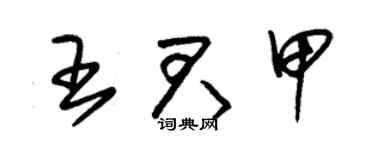 朱锡荣王君甲草书个性签名怎么写