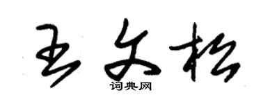 朱锡荣王文松草书个性签名怎么写