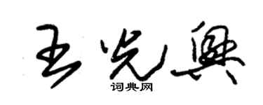 朱锡荣王光兴草书个性签名怎么写