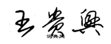 朱锡荣王贵兴草书个性签名怎么写