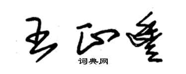 朱锡荣王正丰草书个性签名怎么写