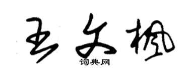 朱锡荣王文枫草书个性签名怎么写