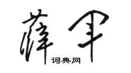 骆恒光薛军草书个性签名怎么写