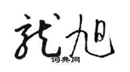 骆恒光龙旭草书个性签名怎么写