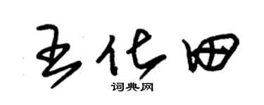 朱锡荣王化田草书个性签名怎么写