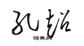 骆恒光孔超草书个性签名怎么写