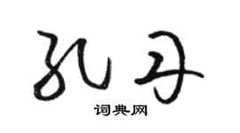 骆恒光孔丹草书个性签名怎么写