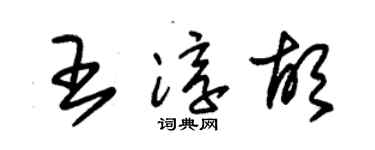 朱锡荣王淳胡草书个性签名怎么写