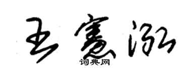 朱锡荣王宪泓草书个性签名怎么写