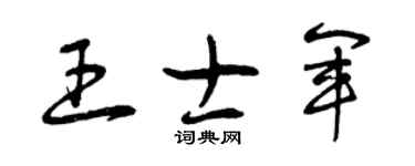 曾庆福王士军草书个性签名怎么写