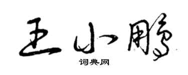 曾庆福王小鹏草书个性签名怎么写