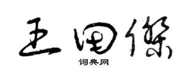 曾庆福王田杰草书个性签名怎么写