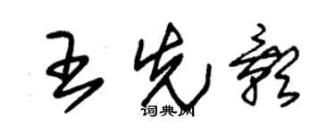 朱锡荣王先影草书个性签名怎么写