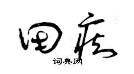 曾庆福田痴草书个性签名怎么写