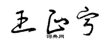 曾庆福王正宁草书个性签名怎么写