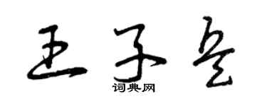 曾庆福王子兵草书个性签名怎么写