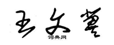 朱锡荣王文冀草书个性签名怎么写